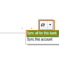 Sync All for this Bank to solve QuickBooks OLSU 1013