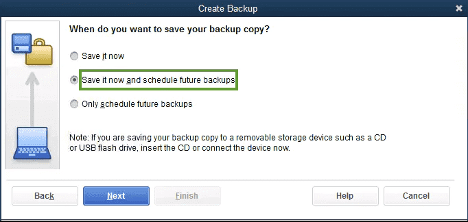 Only Schedule Future Backups