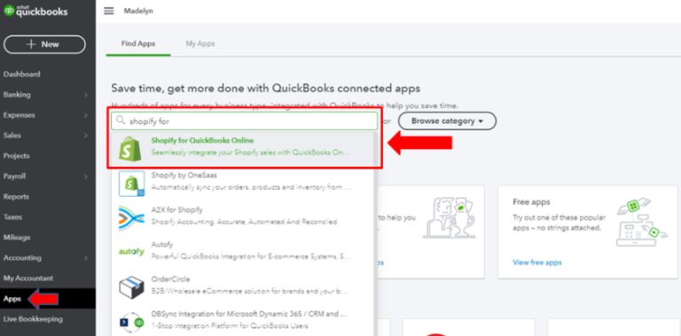 Shopify for QuickBooks Online