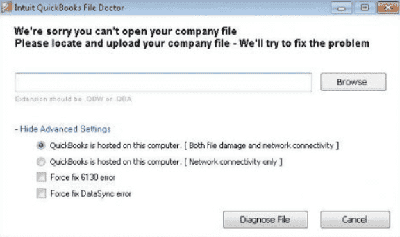 quickbooks file doctor has stopped working