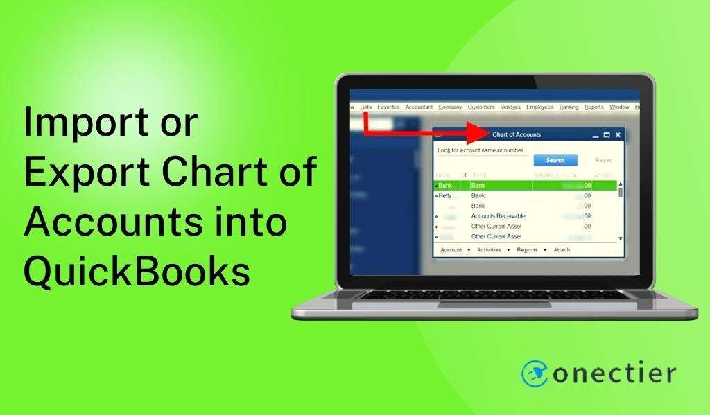 QuickbooksPayment-Import or Export Chart of Accounts into QuickBooks