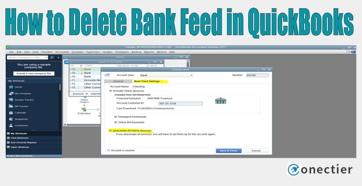 QuickbooksPayment-How to Delete Bank Feed in QuickBooks