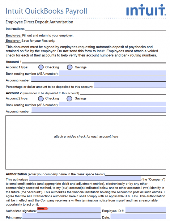 QuickbooksPayment-Intuit-Quickbooks-Direct-Deposit-Form