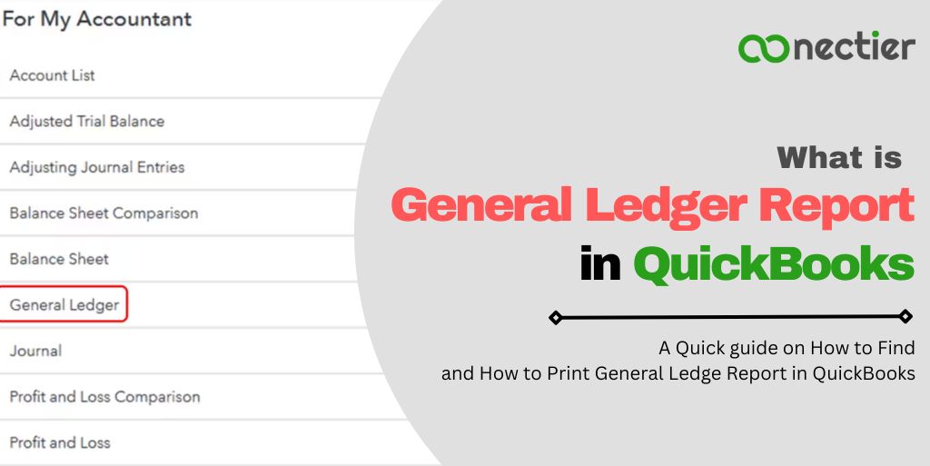 Image of General Ledger Report in QuickBooks