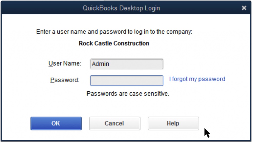 QuickbooksPayment-reset quickbooks password