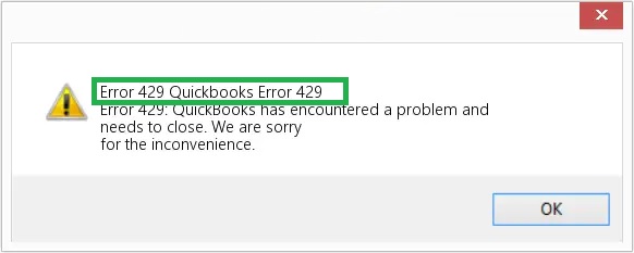 Image of QuickBooks Error Code 429