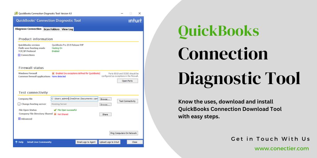 QuickbooksPayment - QuickBooks Connection Diagnostic Tool