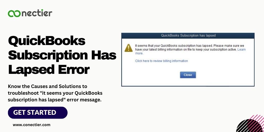 QuickbooksPayment -QuickBooks Subscription has lapsed error